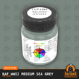 Royal Air Force WWII MEDIUM SEA GREY 1-oz bottle (Air-brush) Tru-Color Paint-with color swatch-Arizona Hobbies