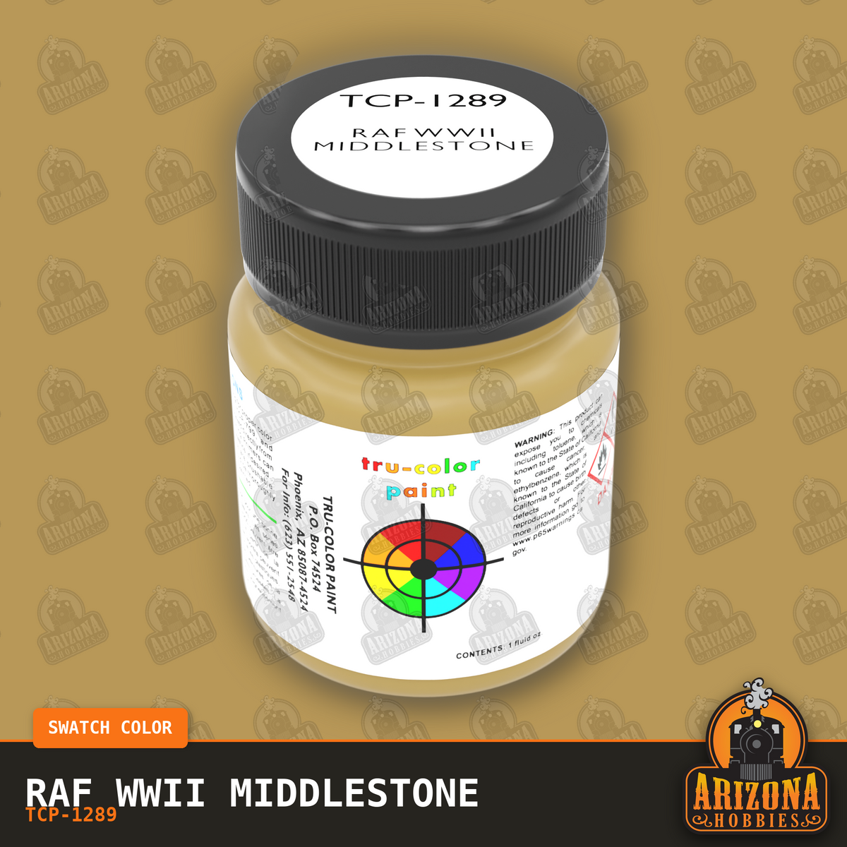 Royal Air Force WWII MIDDLESTONE 1-oz bottle (Air-brush) Tru-Color Paint-with color swatch-Arizona Hobbies
