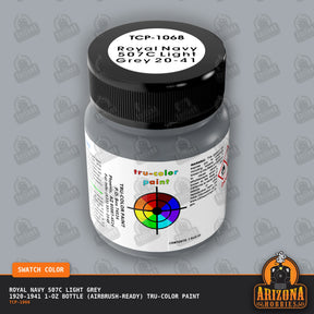 Royal Navy 507C LIGHT GREY 1920-1941 1-oz bottle (Air-brush) Tru-Color Paint-with color swatch-Arizona Hobbies