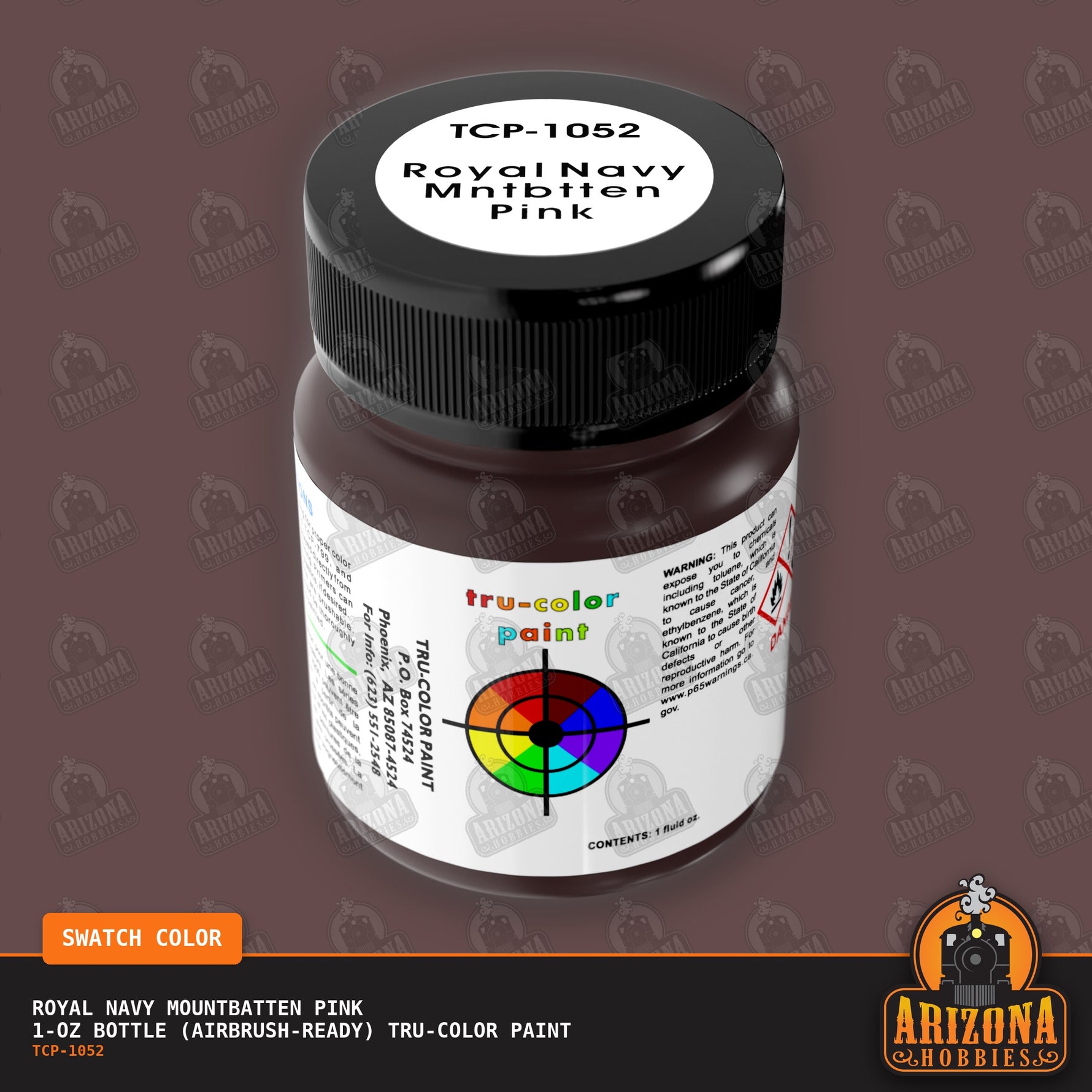 Royal Navy MOUNTBATTEN PINK 1-oz bottle (Air-brush) Tru-Color Paint-with color swatch-Arizona Hobbies