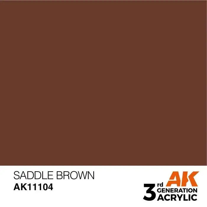 SADDLE BROWN AK Interactive 3G Acrylic (.57 oz.) bottle-Arizona Hobbies