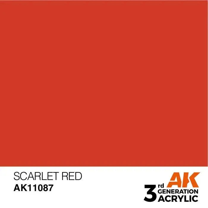SCARLET RED AK Interactive 3G Acrylic (.57 oz.) bottle-Arizona Hobbies