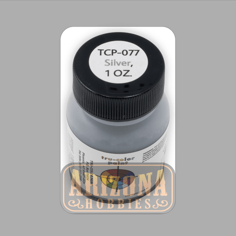 SILVER 1-oz bottle (Air-brush) Tru-Color Paint-with color swatch-Arizona Hobbies