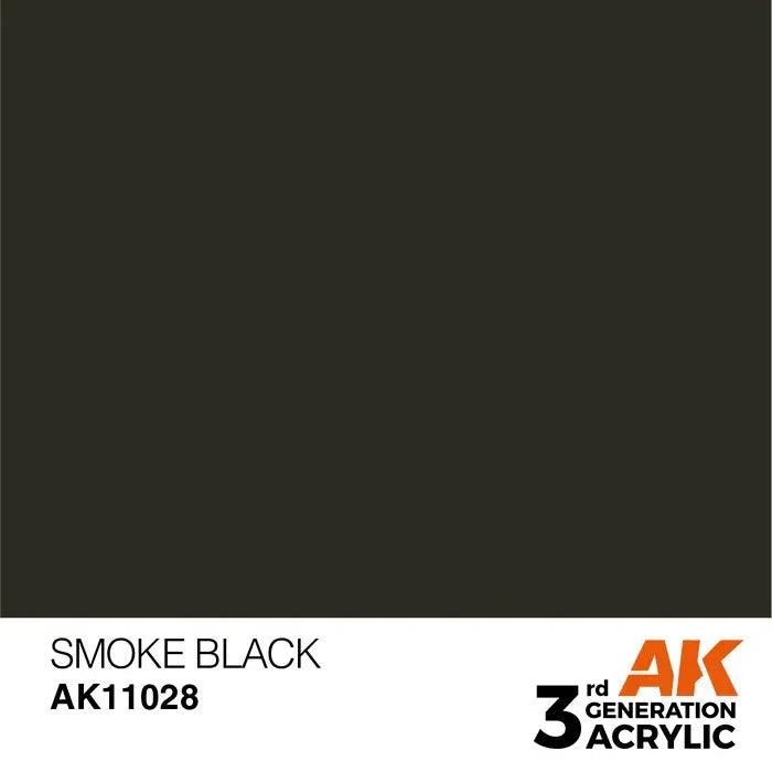 SMOKE BLACK AK Interactive 3G Acrylic (.57 oz.) bottle-Arizona Hobbies