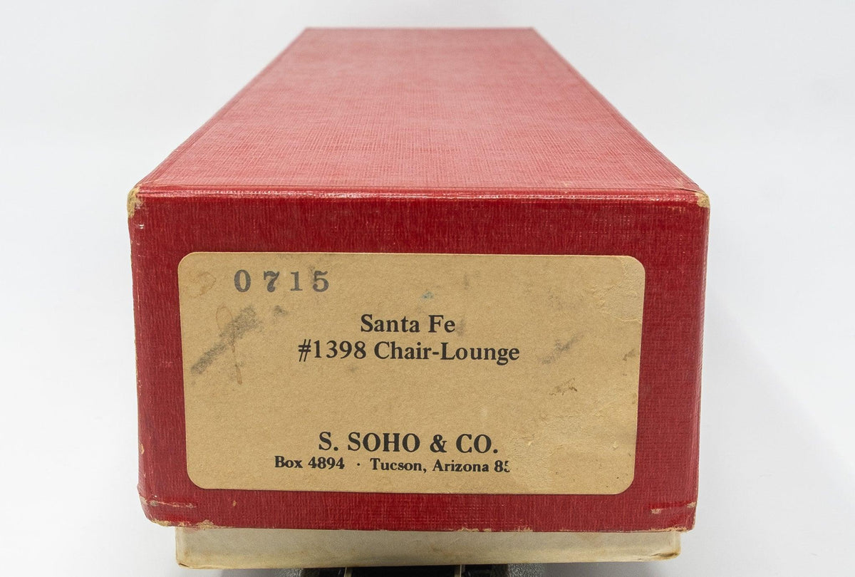 SOHO HO Scale -  Brass ATSF - Santa Fe Budd #1398 Chair-Lounge Car