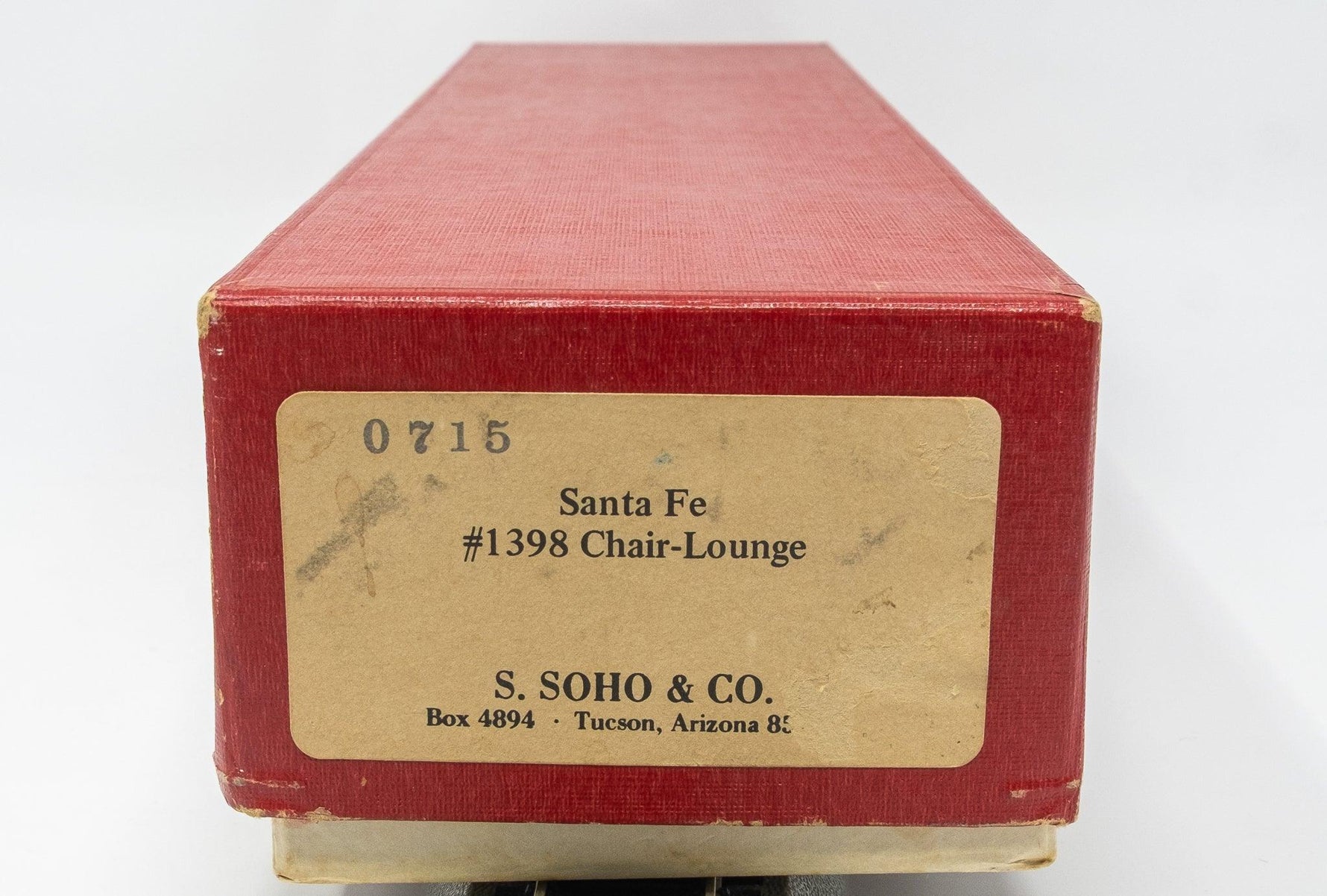 SOHO HO Scale -  Brass ATSF - Santa Fe Budd #1398 Chair-Lounge Car