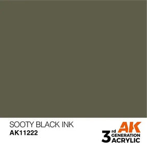 SOOTY BLACK INK AK Interactive 3G Acrylic (.57 oz.) bottle-Arizona Hobbies