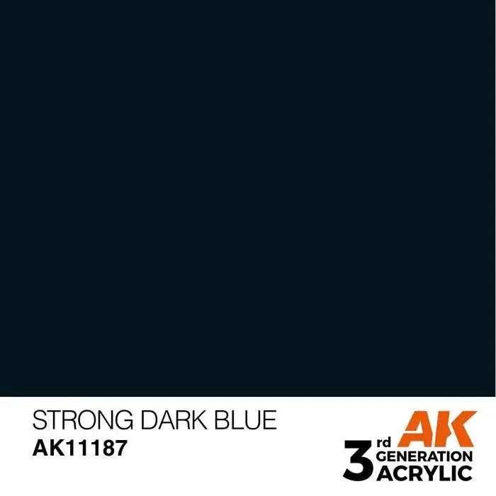 STRONG DARK BLUE AK Interactive 3G Acrylic (.57 oz.) bottle-Arizona Hobbies