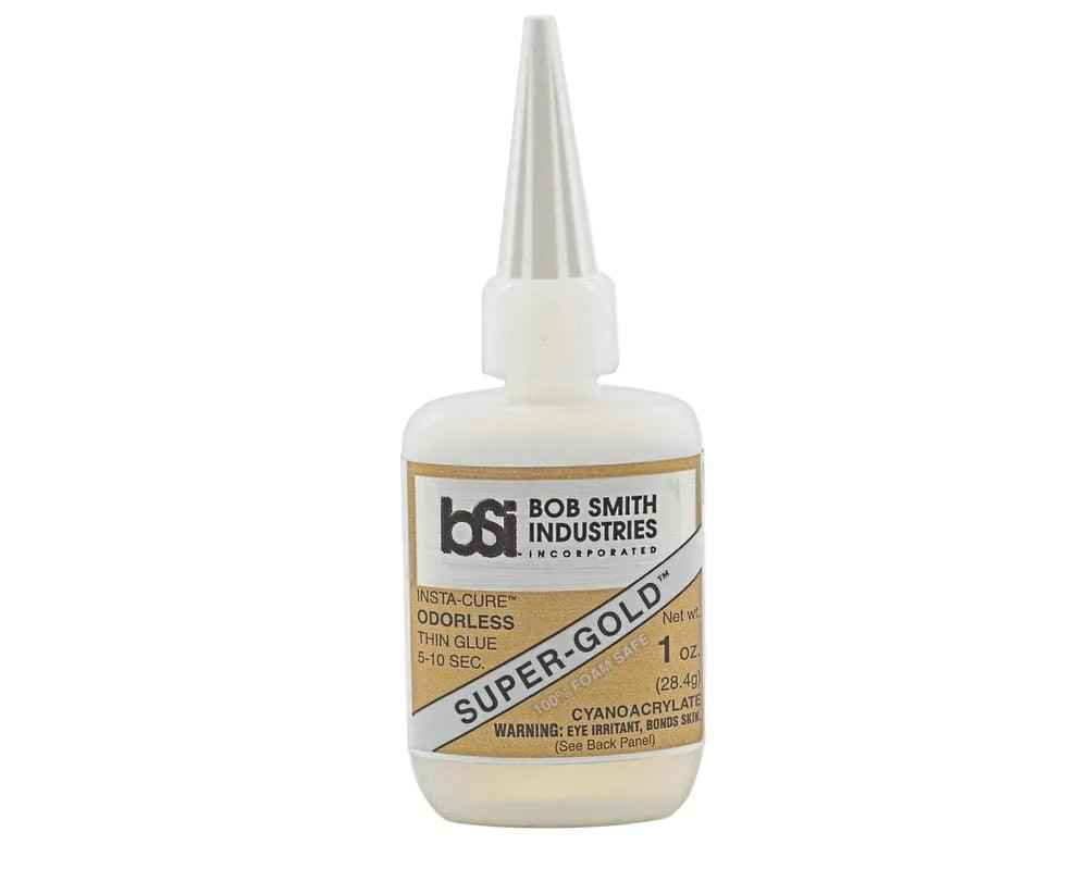 SUPER-GOLD Thin Odorless Foam-Safe Super Glue 1-oz Bob Smith Ind-Arizona Hobbies