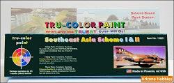 Southeast Asia (SEA) Camouflage Schemes I and II Paint Set 6 bottles (Air-brush) Tru-Color Paint SPECIAL ORDER ONLY-with color swatch-Arizona Hobbies