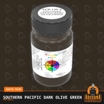 Southern Pacific DARK OLIVE GREEN 2-oz bottle (Air-brush) Tru-Color Paint SPECIAL ORDER ONLY-with color swatch-Arizona Hobbies