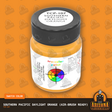 Southern Pacific DAYLIGHT ORANGE 1-oz bottle (Air-brush) Tru-Color Paint-with color swatch-Arizona Hobbies