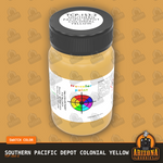 Southern Pacific DEPOT COLONIAL YELLOW 2-oz bottle (Air-brush) Tru-Color Paint SPECIAL ORDER ONLY-with color swatch-Arizona Hobbies