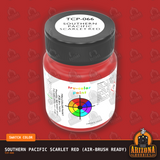 Southern Pacific SCARLET RED 1-oz bottle (Air-brush) Tru-Color Paint-with color swatch-Arizona Hobbies