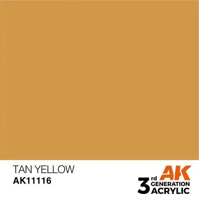 TAN YELLOW AK Interactive 3G Acrylic (.57 oz.) bottle-Arizona Hobbies