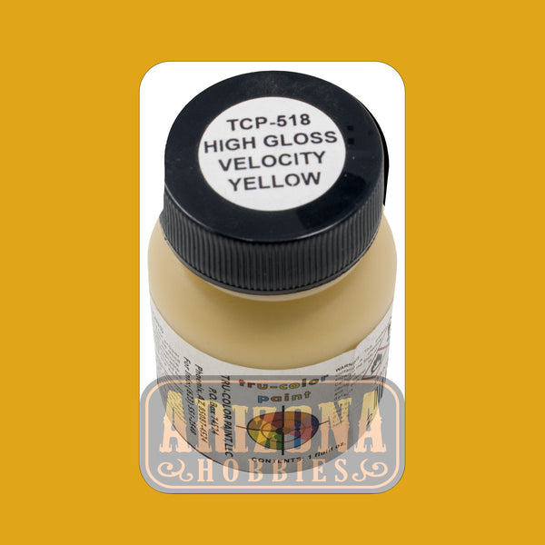 High-Gloss VELOCITY YELLOW 1-oz bottle (Airbrush-ready) Tru-Color Paint