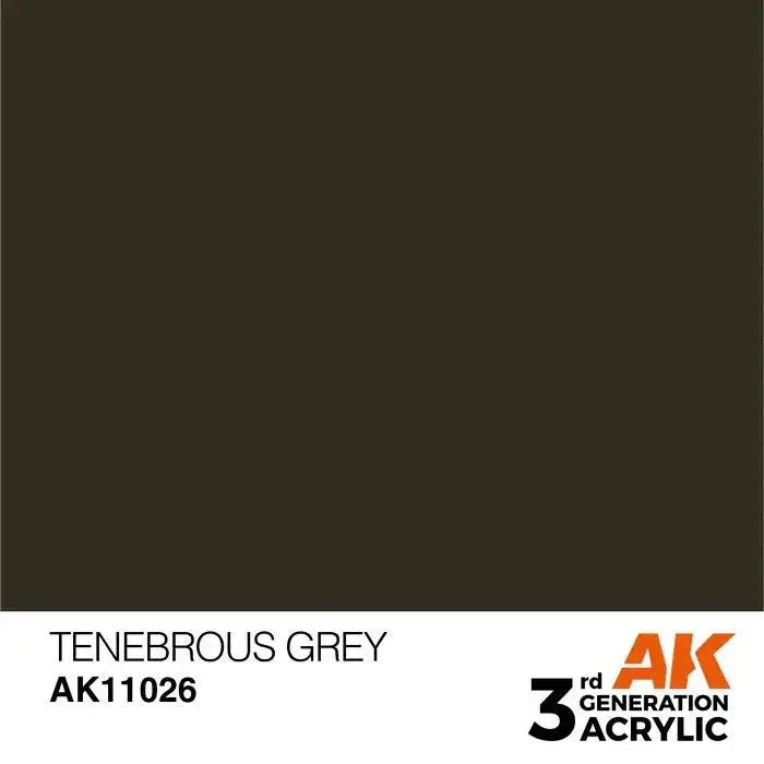 TENEBROUS GREY AK Interactive 3G Acrylic (.57 oz.) bottle-Arizona Hobbies