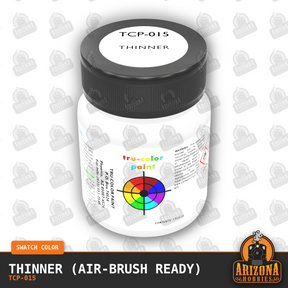 THINNER 1-oz bottle Tru-Color Paint-with color swatch-Arizona Hobbies