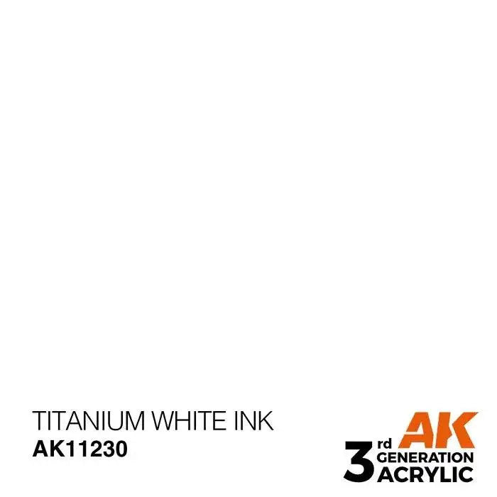 TITANIUM WHITE INK AK Interactive 3G Acrylic (.57 oz.) bottle-Arizona Hobbies