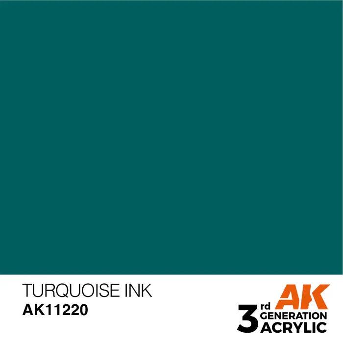 TURQUOISE INK AK Interactive 3G Acrylic (.57 oz.) bottle-Arizona Hobbies