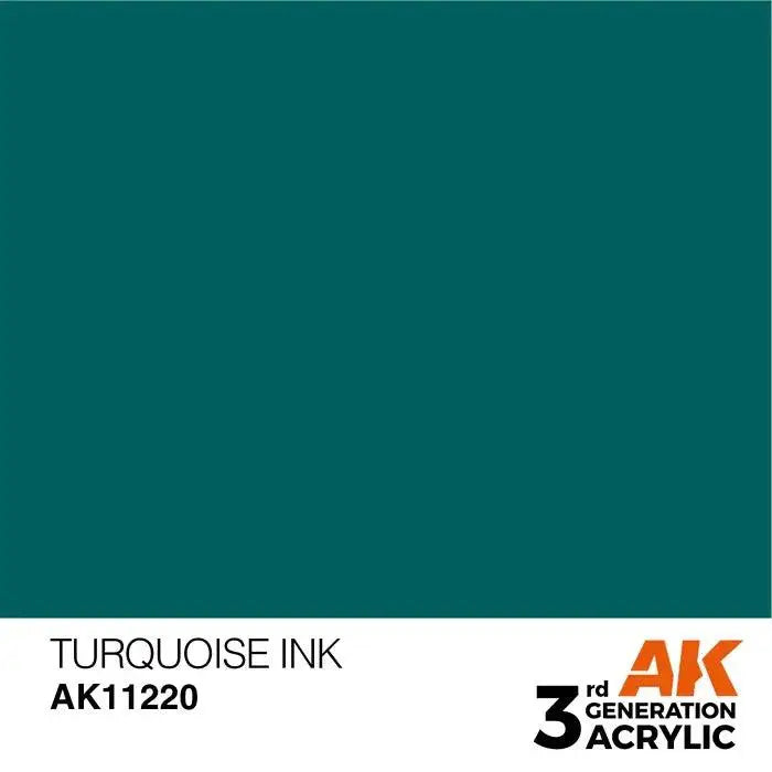 TURQUOISE INK AK Interactive 3G Acrylic (.57 oz.) bottle-Arizona Hobbies