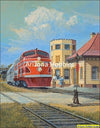 Waxahachie Whistlestop: The Texas Rocket at Waxahachie, Texas print