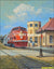 Waxahachie Whistlestop: The Texas Rocket at Waxahachie, Texas print