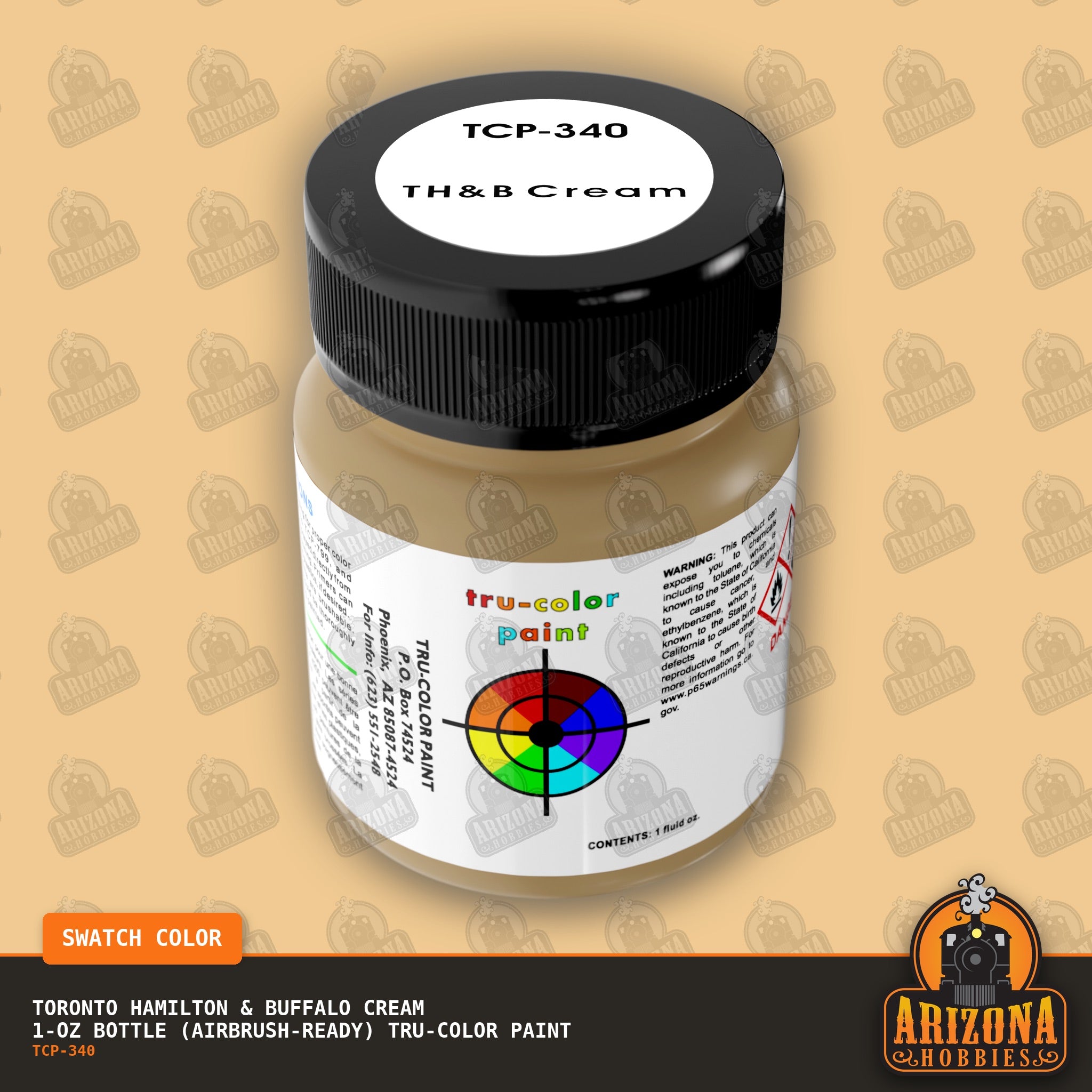 Toronto Hamilton & Buffalo CREAM 1-oz bottle (Air-brush) Tru-Color Paint-with color swatch-Arizona Hobbies