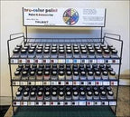 Tru-Color Paint 1-ounce Bottle Rack (empty rack only) Tru-Color Paint SPECIAL ORDER ONLY-with color swatch-Arizona Hobbies