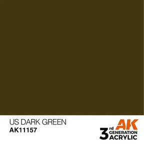 US DARK GREEN AK Interactive 3G Acrylic (.57 oz.) bottle-Arizona Hobbies