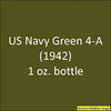 U.S. Navy GREEN 4-A (1941-1942) 1 oz. bottle (Airbrush-ready) tcp-1031-1