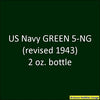 U.S. Navy GREEN 5-NG (1943 revised) 2 oz. bottle (Airbrush-ready) tcp-1040-2