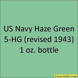 U.S. Navy HAZE GREEN 5-HG (revised 1943) 1 oz bottle (Airbrush-ready) Tru-Color Paint - Arizona Hobbies LLC