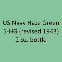 U.S. Navy HAZE GREEN 5-HG (revised 1943) 2 oz bottle (Airbrush-ready) Tru-Color Paint SPECIAL ORDER ONLY - Arizona Hobbies LLC