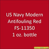 U.S. Navy Modern ANTI-FOULING RED 2011-on FS-11350 1 oz. bottle (Airbrush-ready) tcp-1048-1