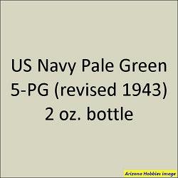 U.S. Navy PALE GREEN 5-PG (revised 1943) 2 oz bottle (Airbrush-ready) Tru-Color Paint SPECIAL ORDER ONLY - Arizona Hobbies LLC