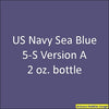 U.S. Navy SEA BLUE 5-S Version A 2 oz. bottle (Airbrush-ready) tcp-1097-2