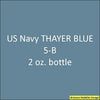 U.S. Navy THAYER BLUE 5-B (1941 on) 2 oz. bottle (Airbrush-ready) tcp-1016-2