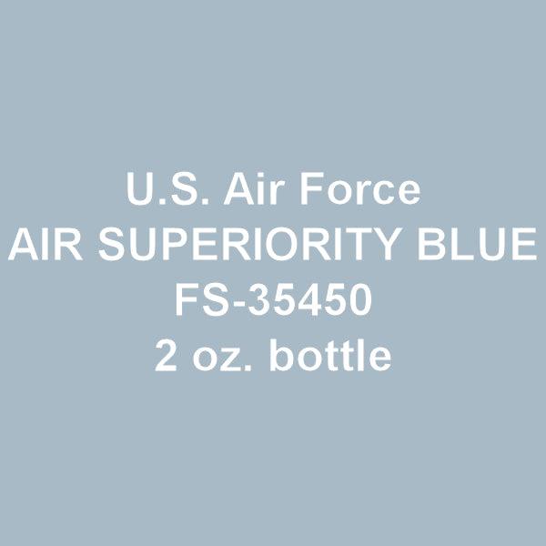 U.S. Air Force AIR SUPERIORITY BLUE FS-35450 2-oz bottle (Air-brush) Tru-Color Paint SPECIAL ORDER ONLY-with color swatch-Arizona Hobbies
