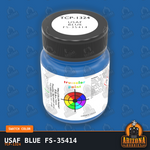 U.S. Air Force BLUE FS-35414 1-oz bottle (Air-brush) Tru-Color Paint-with color swatch-Arizona Hobbies