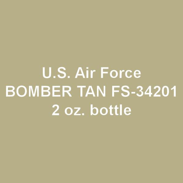U.S. Air Force BOMBER TAN FS-34201 2-oz bottle (Air-brush) Tru-Color Paint SPECIAL ORDER ONLY-with color swatch-Arizona Hobbies