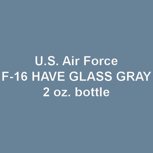U.S. Air Force F-16 HAVE GLASS GRAY 2-oz bottle (Air-brush) Tru-Color Paint SPECIAL ORDER ONLY-with color swatch-Arizona Hobbies