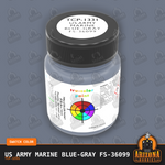 U.S. Army and Marine Corps BLUE-GRAY (Helicopters) FS-36099 1-oz bottle (Air-brush) Tru-Color Paint-with color swatch-Arizona Hobbies