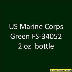 U.S. Marine Corps GREEN (Vehicles) FS-34052 2-oz bottle (Air-brush) Tru-Color Paint SPECIAL ORDER ONLY-with color swatch-Arizona Hobbies