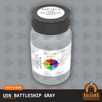 U.S. Navy BATTLESHIP GRAY 2-oz bottle (Air-brush) Tru-Color Paint SPECIAL ORDER ONLY-with color swatch-Arizona Hobbies