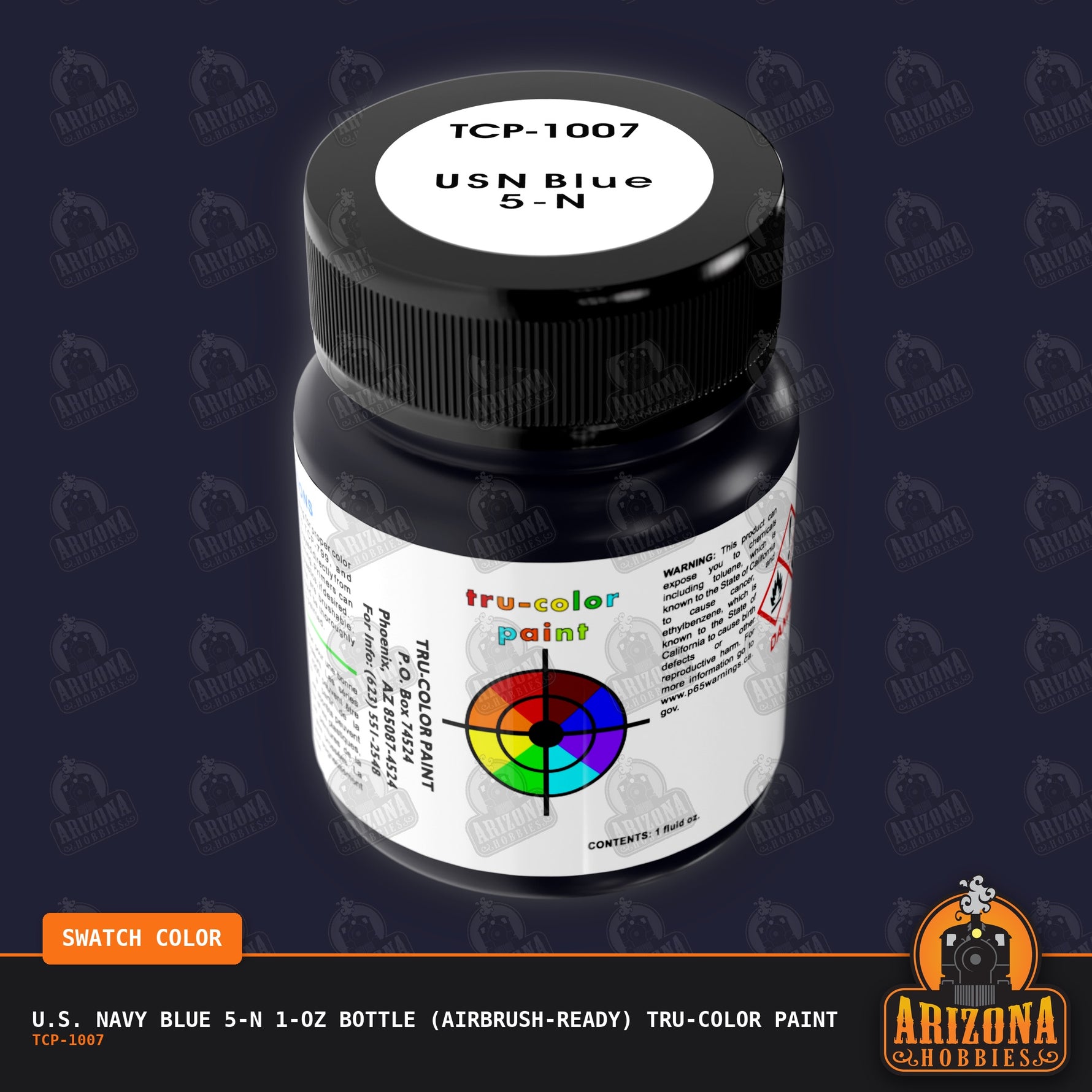 U.S. Navy BLUE 5-N 1-oz bottle (Air-brush) Tru-Color Paint-with color swatch-Arizona Hobbies
