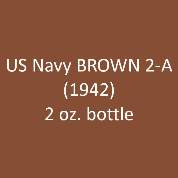U.S. Navy BROWN 2-A (1941-1942) 2-oz bottle (Air-brush) Tru-Color Paint SPECIAL ORDER ONLY-with color swatch-Arizona Hobbies