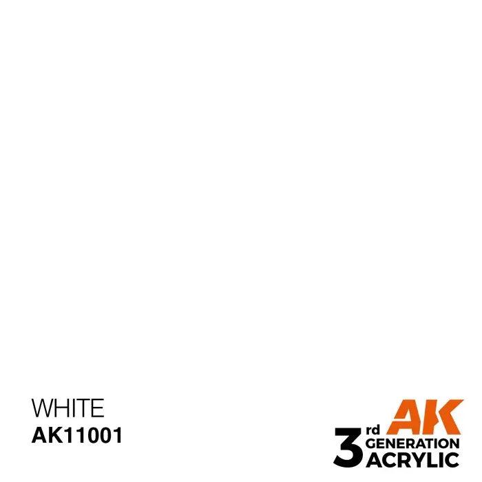 WHITE AK Interactive 3G Acrylic (.57 oz.) bottle-Arizona Hobbies
