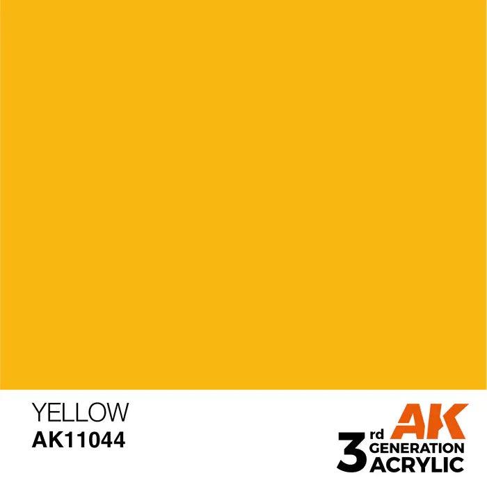 YELLOW AK Interactive 3G Acrylic (.57 oz.) bottle-Arizona Hobbies