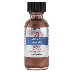Alclad II Copper Lacquer Paint for Scale Models in a 1 oz bottle with a screw cap